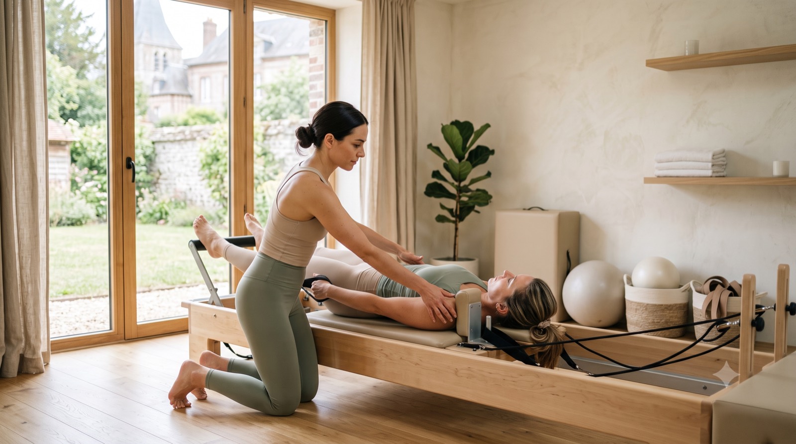 Séance individuelle de Pilates avec correction posturale